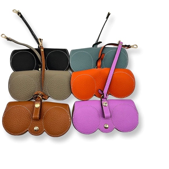 🔥SALE🔥 New Genuine Leather Sunglass Holder in - 4 colors 🔥SALE🔥 - Picture 1 of 2